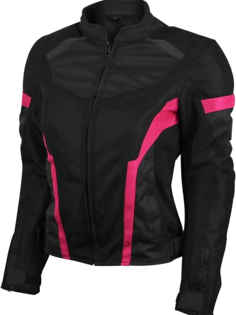 All-Weather Women's Motorcycle Biker Jacket with CE Armor & Mesh Design